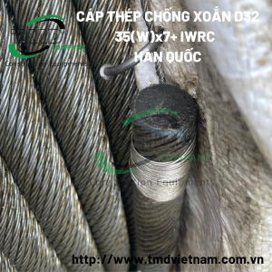 Cáp thép chống xoắn D32 35(W)x7